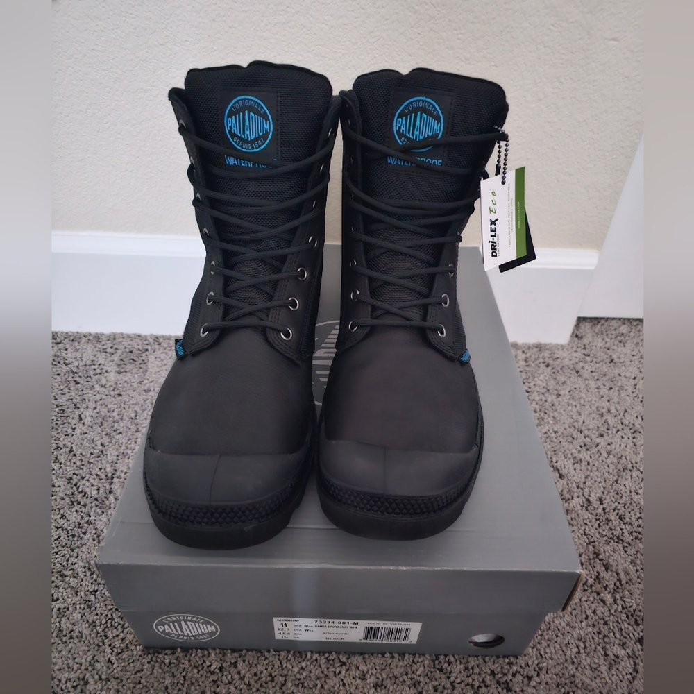 NWT Palladium Boots Pampa Sport Cuff, Waterproof, leather, WPN Size 11